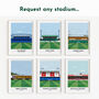 Any Football Stadium Personalised Art Print, thumbnail 3 of 10