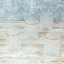 G Decor Set Of Four Dario Textured Gold Tumbler Glasses, thumbnail 3 of 6