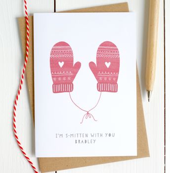 'I'm Smitten' Personalised Christmas Card, 2 of 3