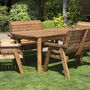 Six Seater Rectangular Garden Table Set With Benches, thumbnail 1 of 2