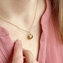 Gold Plated Shell Necklace With Pearl Detail, thumbnail 4 of 6