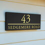 Personalised House Sign With Parallel Line, thumbnail 1 of 7