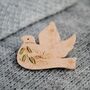Personalised Peace Dove Brooch, thumbnail 1 of 4