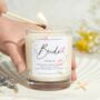 Personalised Bride Gift Floral Wedding Candle, thumbnail 1 of 8