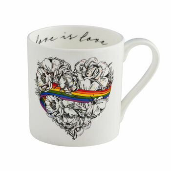 Love Is Love Fine Bone China Mug, Gay Pride, Lgbt, 3 of 5