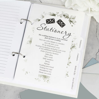 Personalised Floral Watercolour Wedding Planner, 6 of 11