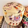 Green Tea Handmade Elephant Pouffe Footstool, thumbnail 2 of 9