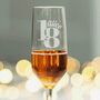 18th Birthday Personalised Champagne Glass, thumbnail 2 of 6