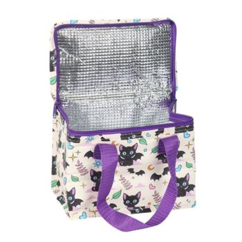 Cute And Creepy Cat Print Lunch Bag, 3 of 4