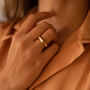 Chunky 18 K Gold Plated Dome Stacking Ring, thumbnail 1 of 5