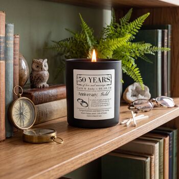Personalised 50th Golden Anniversary Meaning Candle, 3 of 12