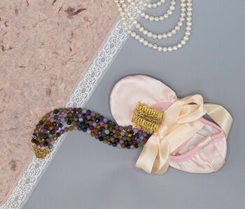 Multicolour Ruby Gemstone Five Row Bracelet, 4 of 4