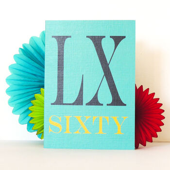Roman Numerals Sixty Card, 3 of 3