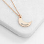 Personalised Crescent Moon Necklace, thumbnail 2 of 12