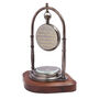Personalised Father's Day Desk Clock With Compass, thumbnail 8 of 9