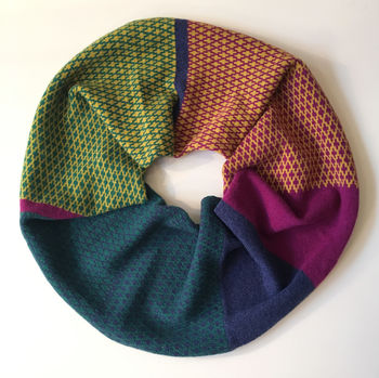 Lambswool Multicoloured Snood, 2 of 5