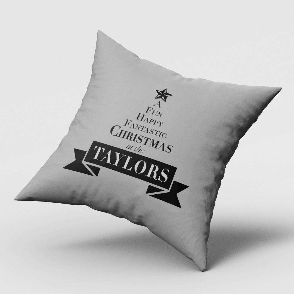 Personalised Christmas Cushion Cover And Filling By Able Labels