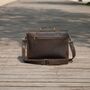 Worn Look Genuine Leather Briefcase Laptop Bag, thumbnail 9 of 9