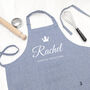 Personalised Contemporary Queen Of The Kitchen Apron, thumbnail 3 of 12