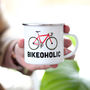 Bikeoholic Enamel Mug, thumbnail 1 of 4