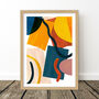 Blue And Yellow Oversized Abstract Print Set Of Three, thumbnail 10 of 12