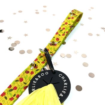 Yellow Bee And Strawberry Dog Collar And Lead, 8 of 8