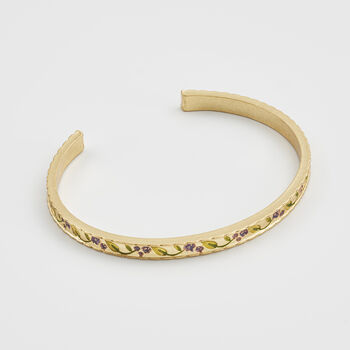 Blackberry Bramble Gold Bangle, 6 of 9