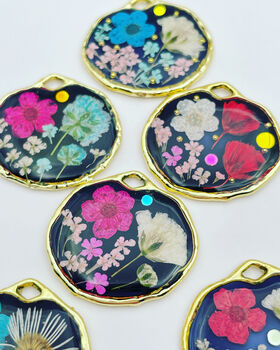Customisable Earrings Flowers Small Circle, 3 of 12