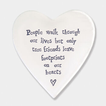True Friends Footprints East Of India Porcelain Coaster, 6 of 9