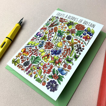 Fruits And Berries Of Britain Greeting Card, 4 of 5