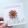 Teacher Gift Daisy Brooch On Bespoke Gift Card, thumbnail 1 of 12