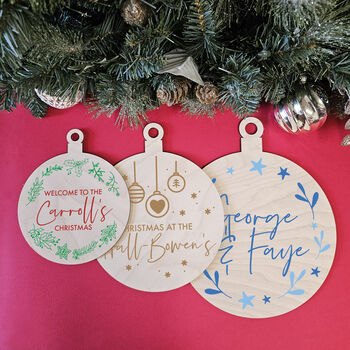 Personalised Oversize Wooden Bauble, 3 of 8
