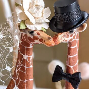 Personalised Wedding Giraffe Cake Toppers, 2 of 5