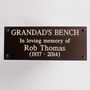 Personalised Memorial Bench Plaque, thumbnail 4 of 7