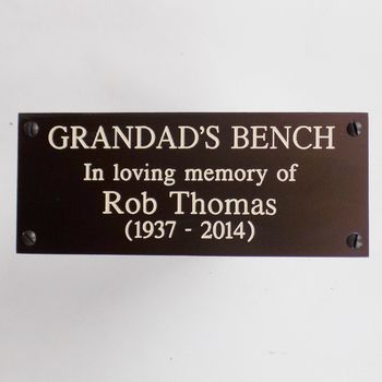 Personalised Memorial Bench Plaque, 4 of 7