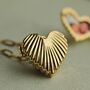 Gold Heart Clamshell Locket Necklace, thumbnail 4 of 9