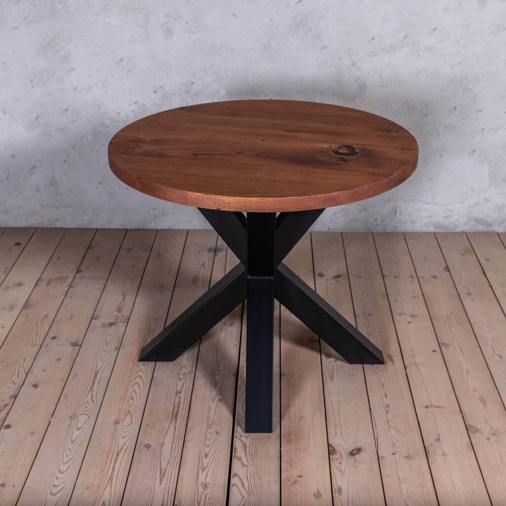 Clyde Oak Solid Wood Round Dining Table By CosyWood