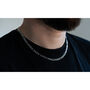 Figaro 5mm Men's Necklace | Silver Stainless Steel / Rhodium Coating, thumbnail 3 of 7