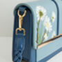 Embroidered Kingfisher Blue Cross Body Bag, thumbnail 4 of 7