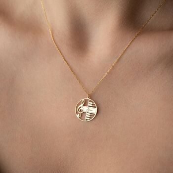 Personalised Treble Clef Name Necklace, 3 of 11