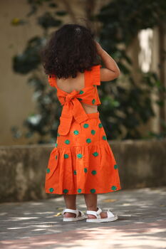 Girls Tangerine Dream Dress, 3 of 5