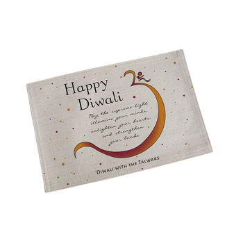 Personalised Diwali Colourful Om Placemat, 2 of 3