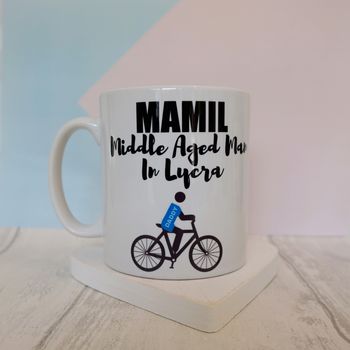 Personalised Mamil Cycle Mug For Dad, 3 of 6