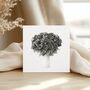 Monochrome Hand Drawn Bunch Of Roses Greeting Card, thumbnail 3 of 6
