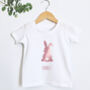 Girls Personalised Easter Bunny Rabbit T Shirt, thumbnail 1 of 3