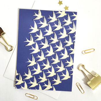 Pack Of Eight Bird Patterned Greetings Cards, Gift Set, 7 of 11