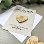 Save The Date Heart Wooden Magnet Wedding Invitation, thumbnail 3 of 9