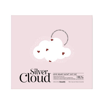 Silver Cloud Heart Print Satin Gift Set Silver Ions, 10 of 10