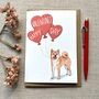 Shiba Inu Happy Valentine's Card, thumbnail 1 of 2