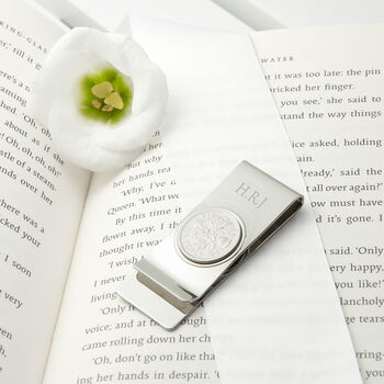 Personalised Silver Plated Lucky Sixpence Money Clip, 5 of 8